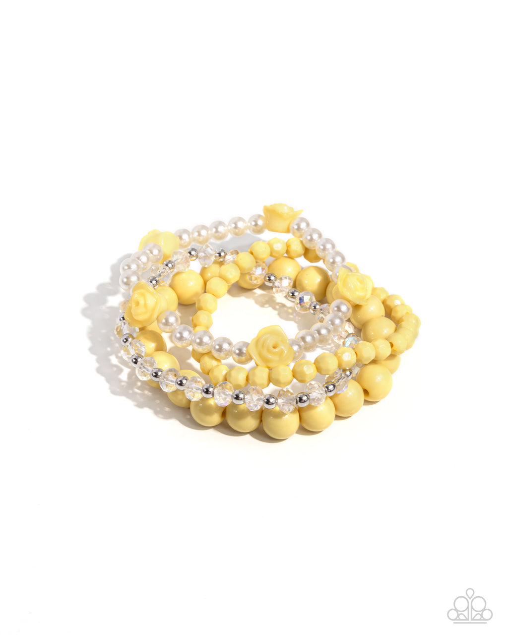 five-dollar-jewelry-rosy-retrospection-yellow-bracelet-paparazzi-accessories