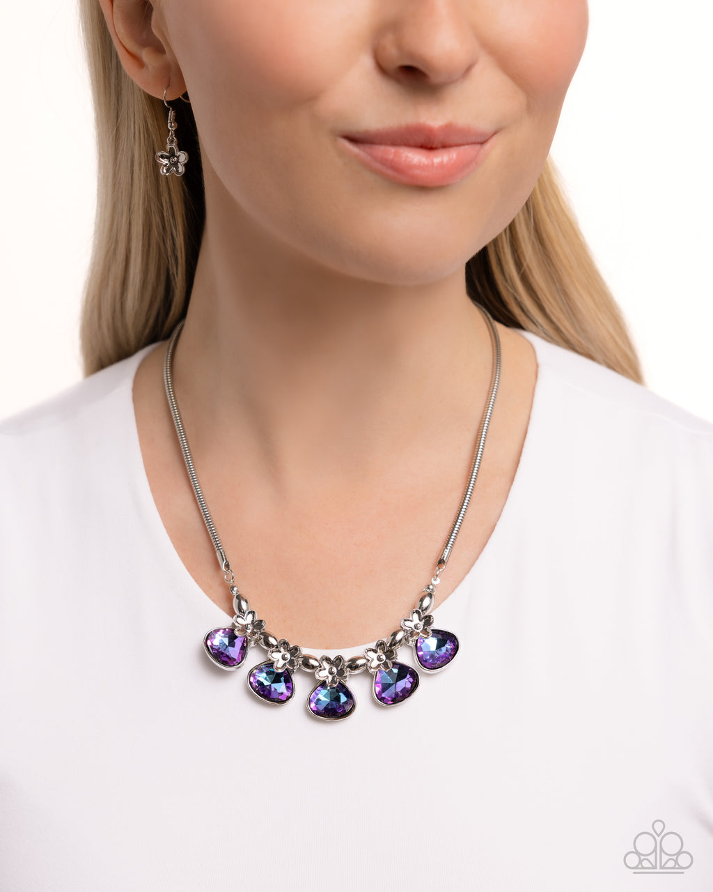 Teardrop Tribute - Purple Necklace - Paparazzi Accessories