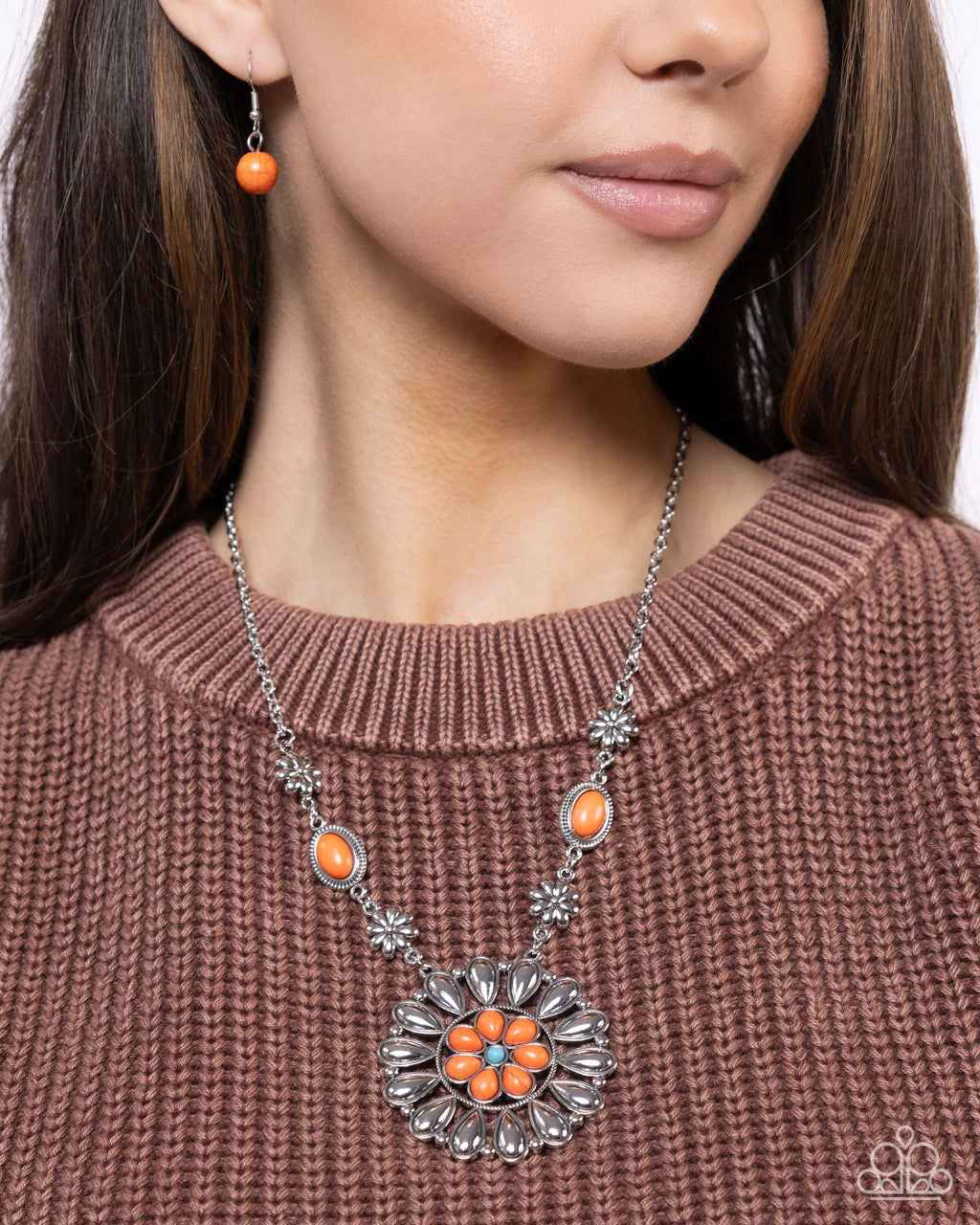 Ornate Opinion - Orange Necklace - Paparazzi Accessories