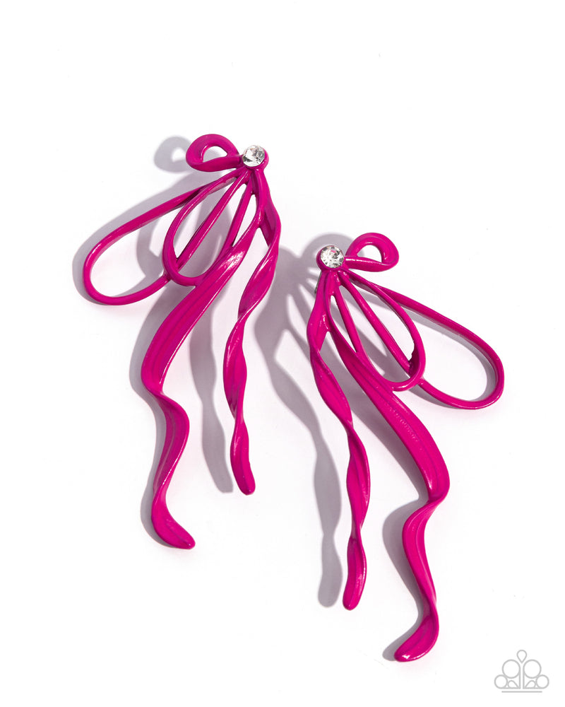 five-dollar-jewelry-trendy-tapestry-pink-post earrings-paparazzi-accessories