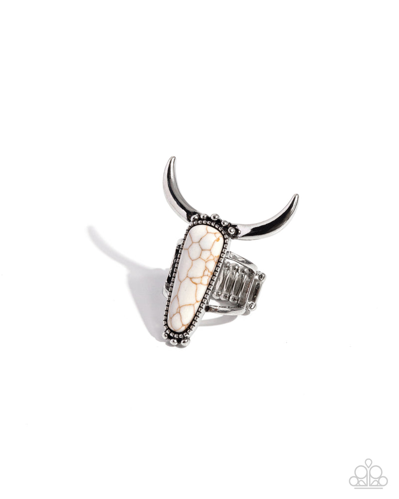 five-dollar-jewelry-longhorn-luxe-white-ring-paparazzi-accessories