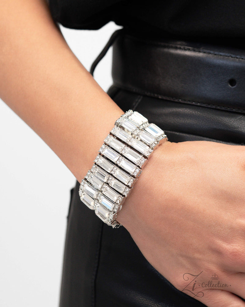 Ambitious Arrangement - White  - Zi Bracelet - Paparazzi Accessories