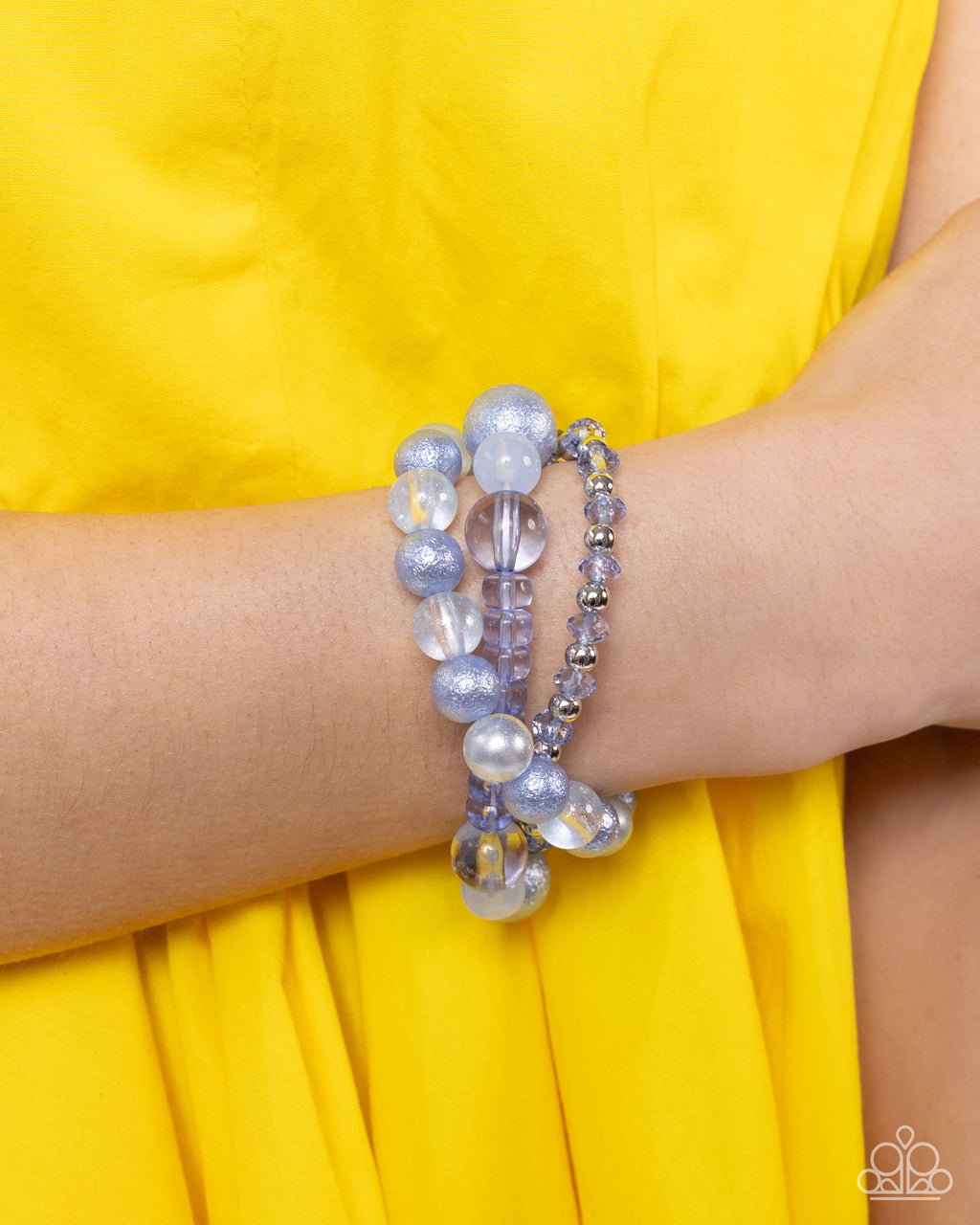 Shattered Stack - Blue Bracelet - Paparazzi Accessories