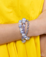 Shattered Stack - Blue Bracelet - Paparazzi Accessories