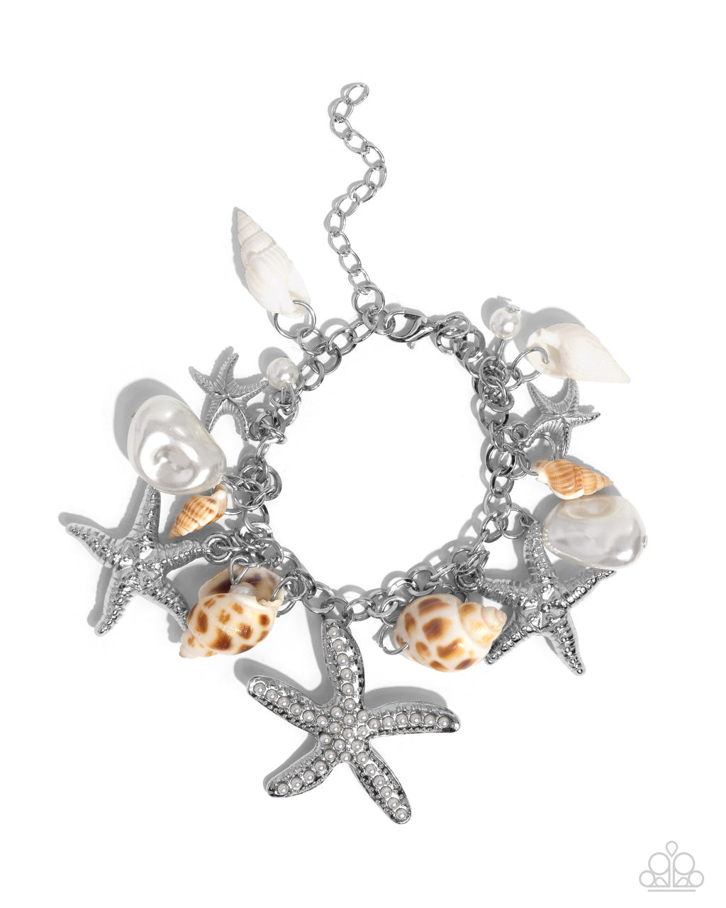 five-dollar-jewelry-seashell-song-white-bracelet-paparazzi-accessories