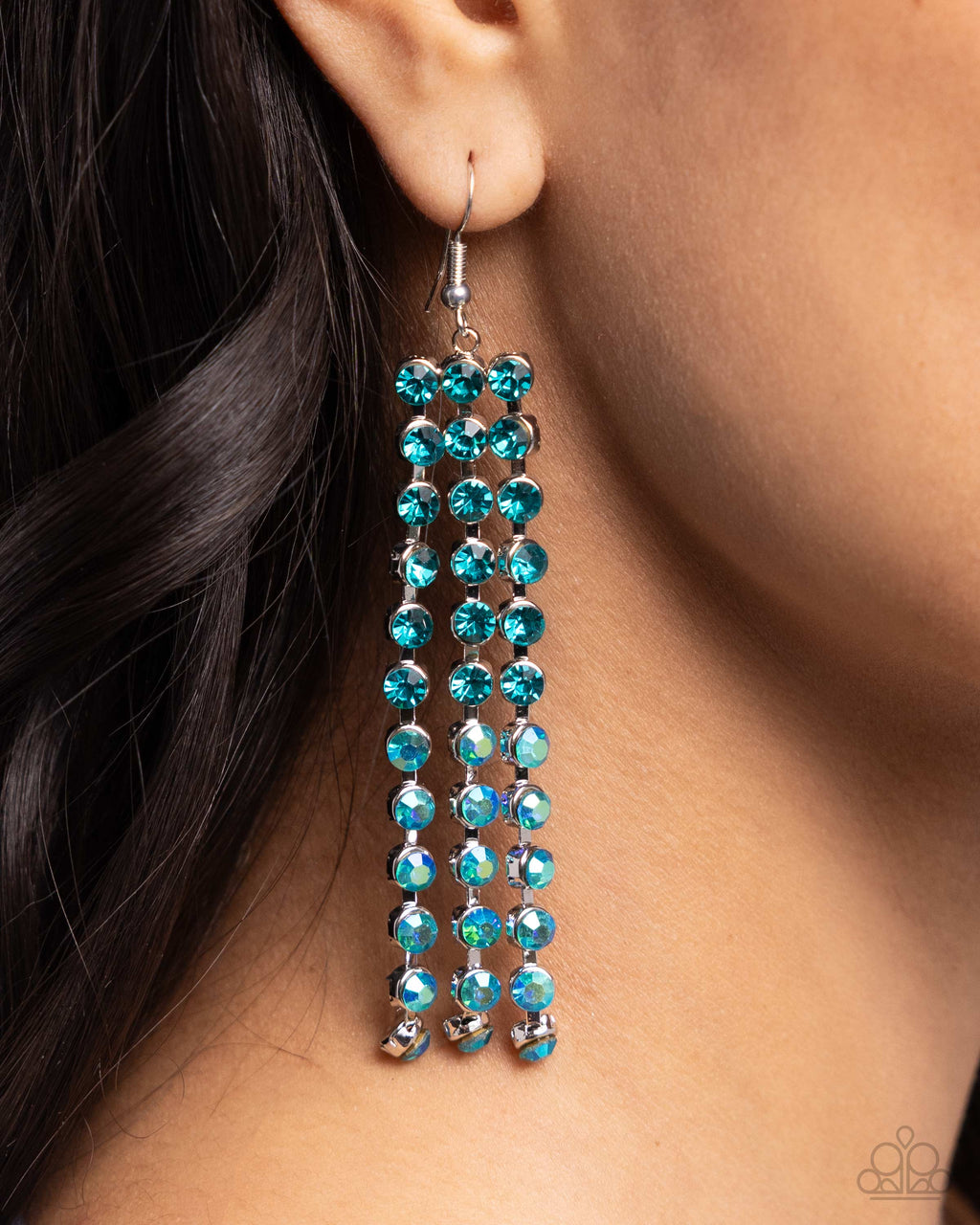 Ombré Occupation - Blue Earrings - Paparazzi Accessories