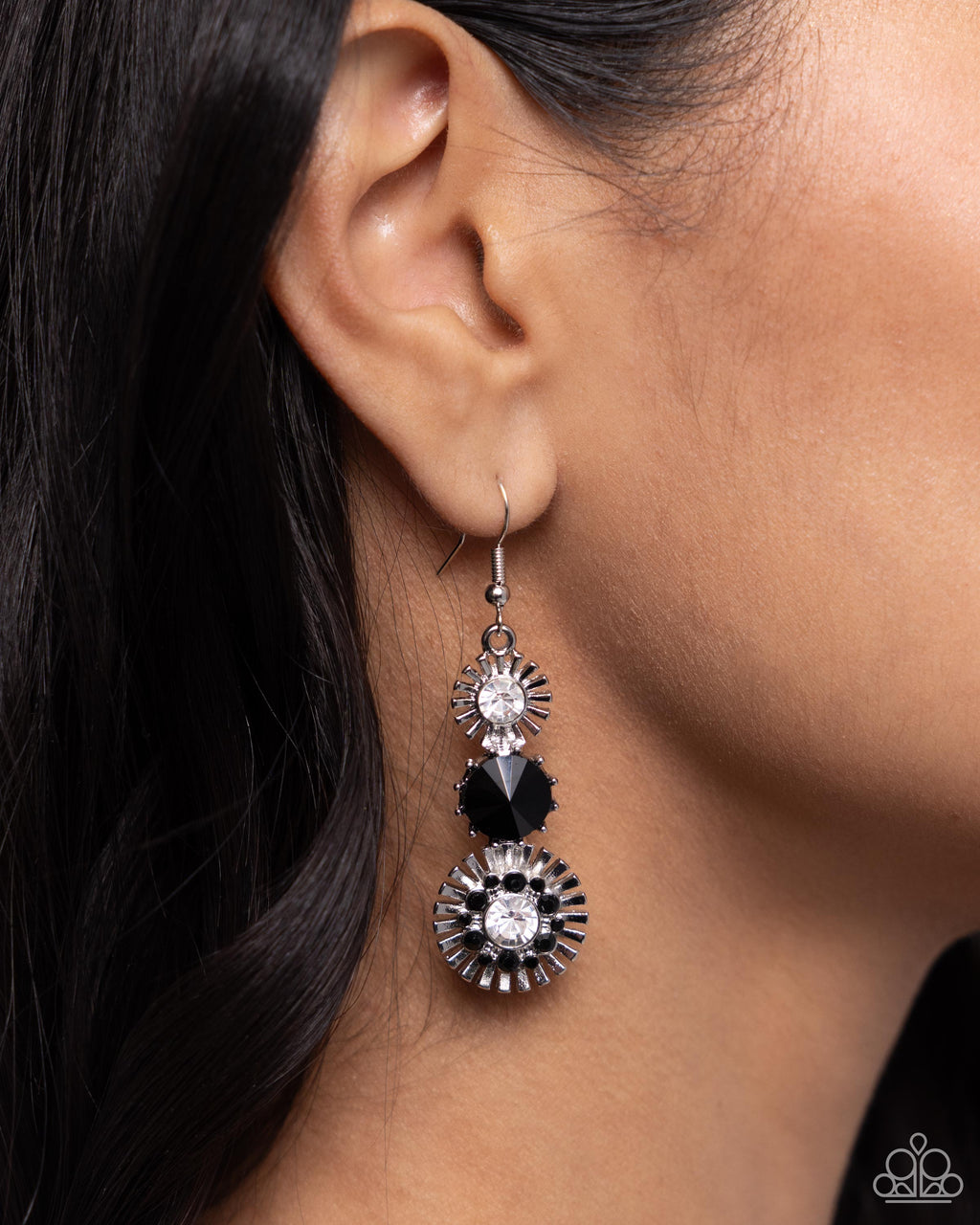 Dedicated Dalliance - Black Earrings - Paparazzi Accessories