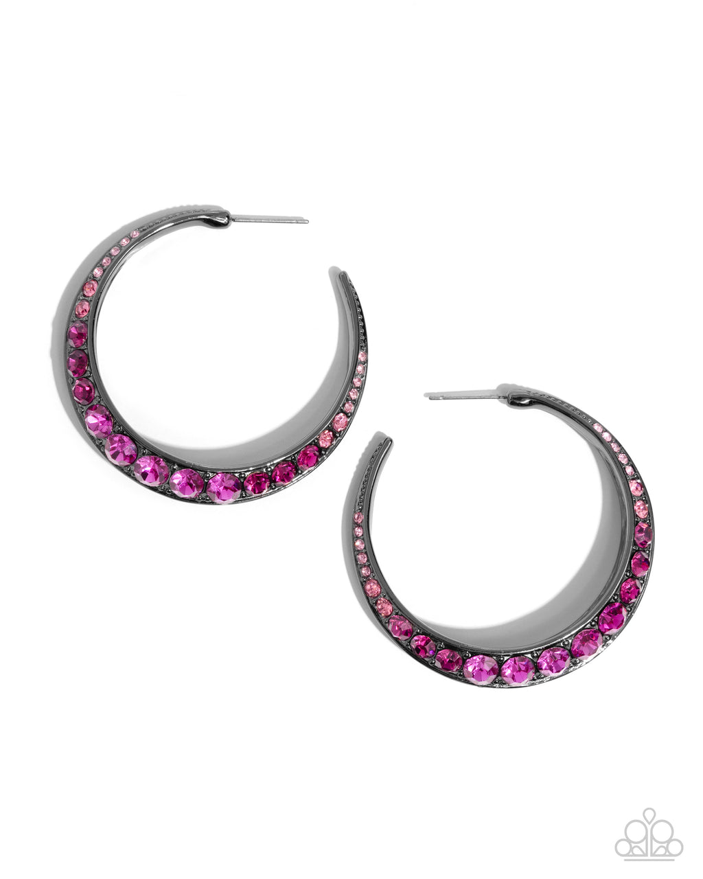 five-dollar-jewelry-embedded-edge-pink-earrings-paparazzi-accessories