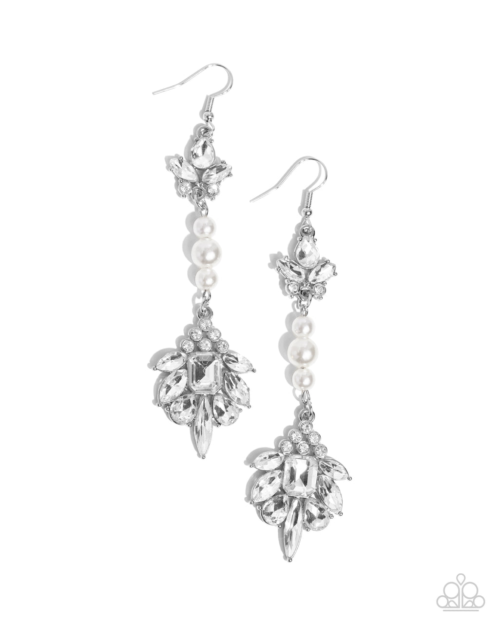 five-dollar-jewelry-considerable-captivation-white-earrings-paparazzi-accessories