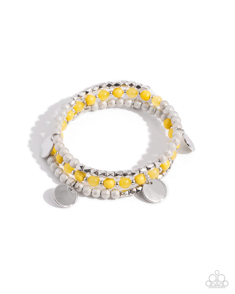 five-dollar-jewelry-boundless-beaches-yellow-bracelet-paparazzi-accessories