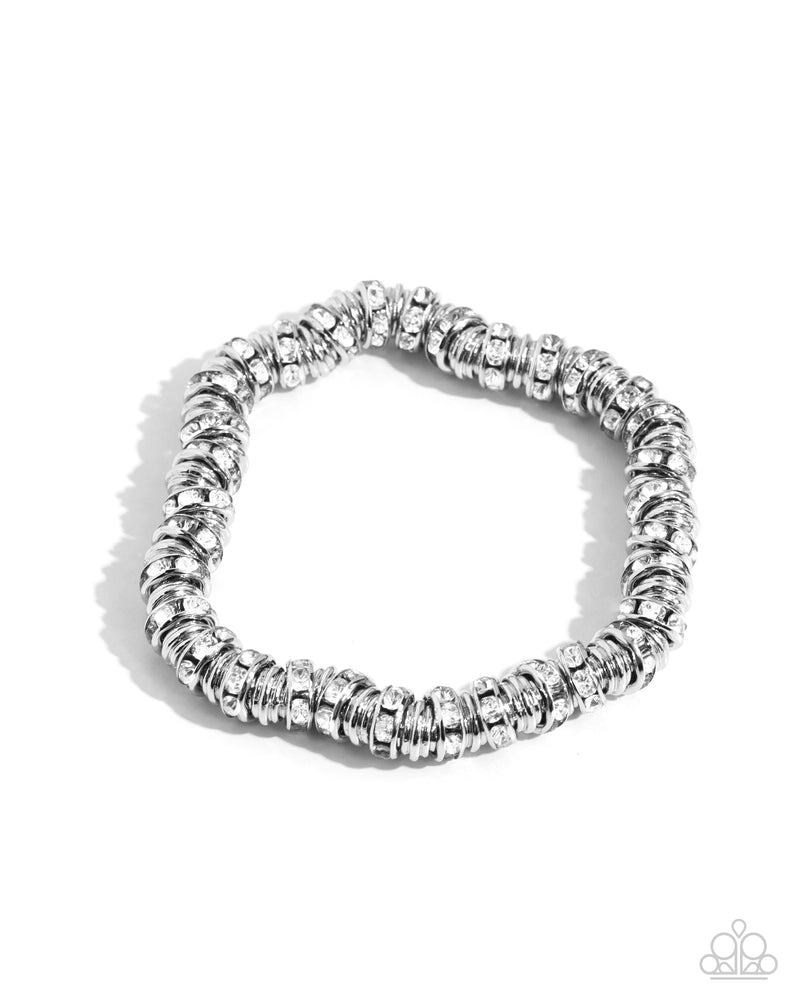 five-dollar-jewelry-radiant-roll-call-white-bracelet-paparazzi-accessories