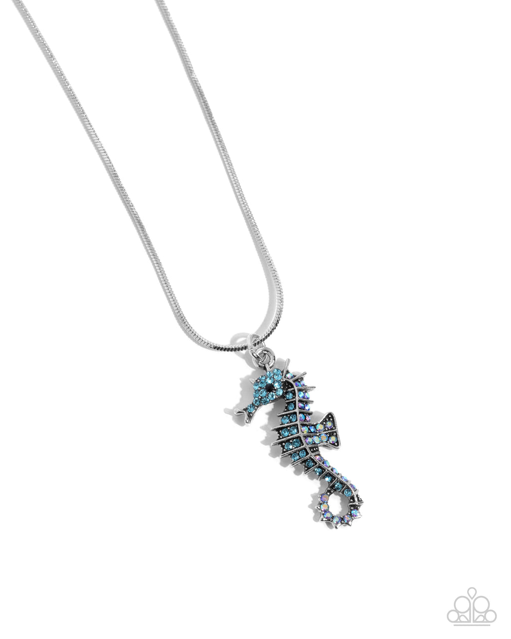 five-dollar-jewelry-seahorse-shanty-blue-necklace-paparazzi-accessories