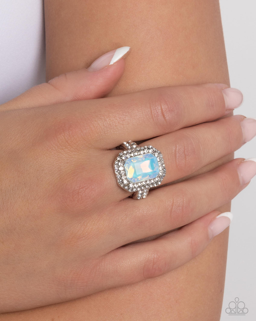 Faceted Fidelity - Blue Ring - Paparazzi Accessories