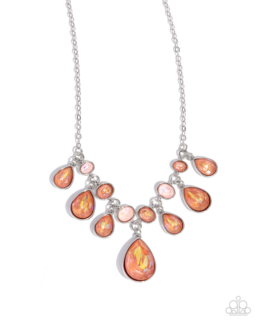 five-dollar-jewelry-talented-teardrops-orange-necklace-paparazzi-accessories