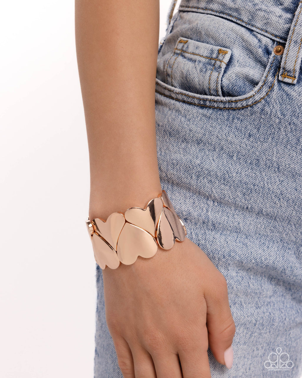 Sweetheart Setting - Rose Gold Bracelet - Paparazzi Accessories