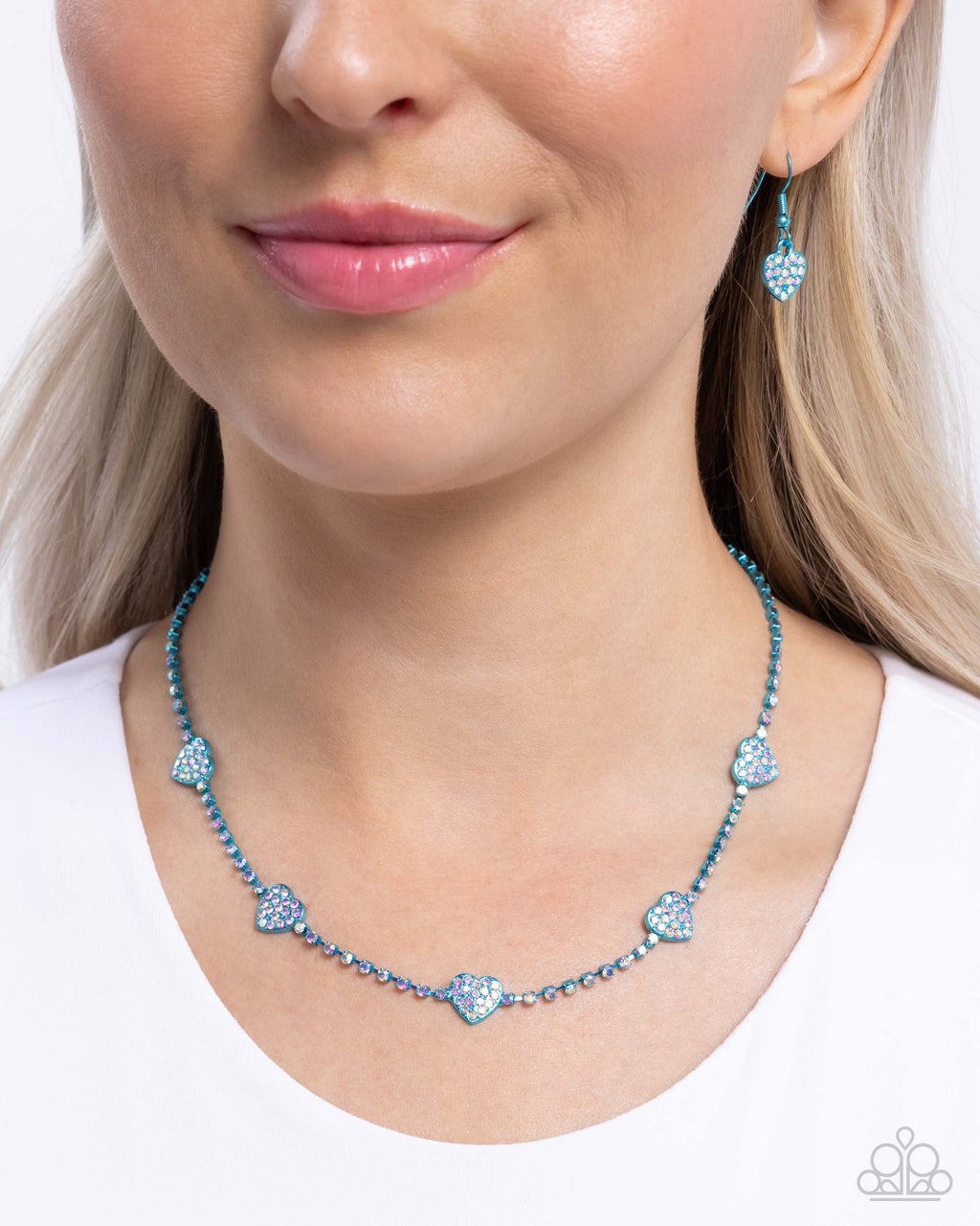 Homecoming Hearts - Blue Necklace - Paparazzi Accessories