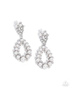 five-dollar-jewelry-dapper-debut-white-post earrings-paparazzi-accessories