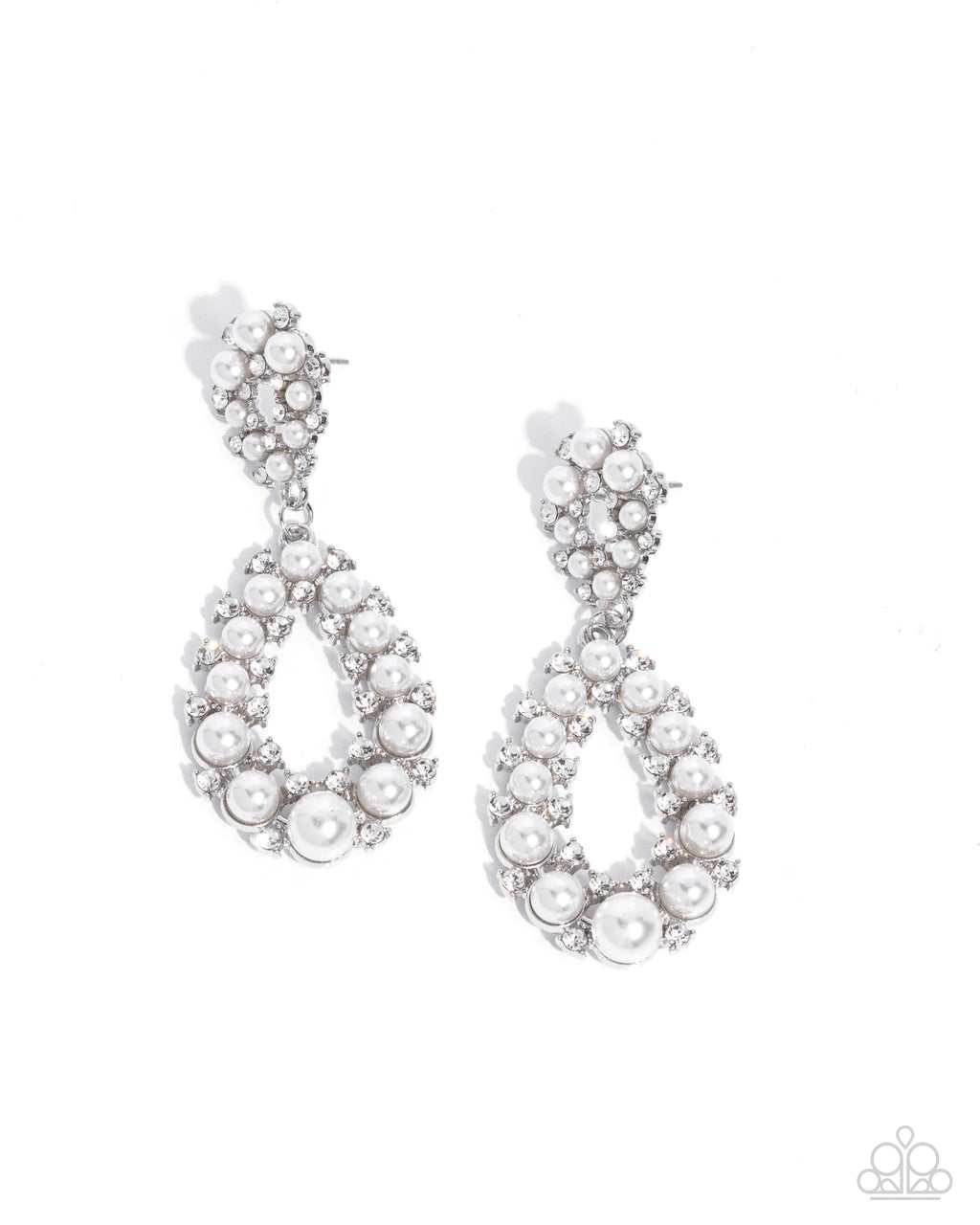 five-dollar-jewelry-dapper-debut-white-post earrings-paparazzi-accessories