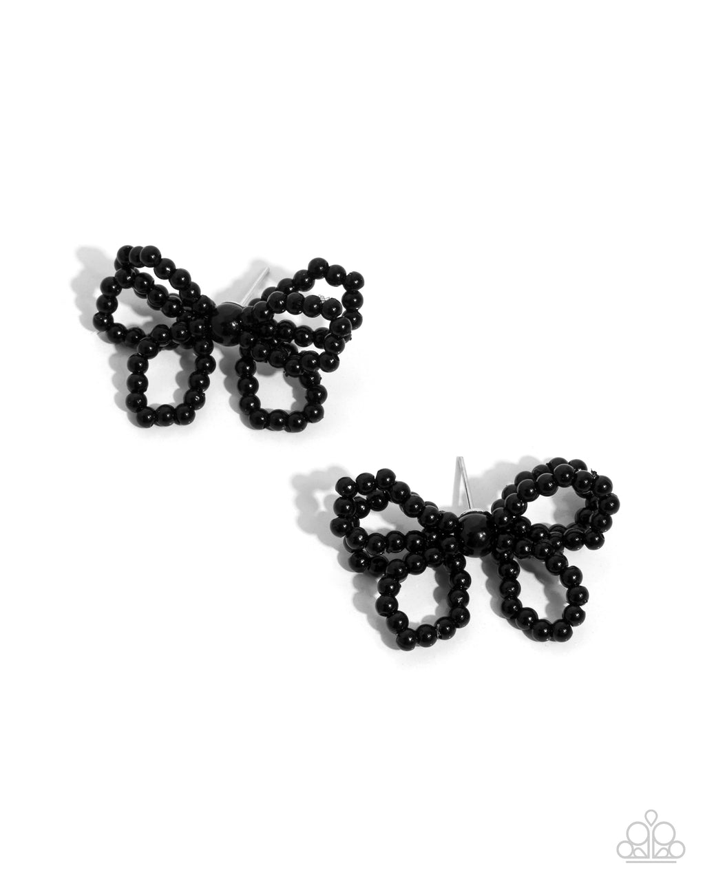 five-dollar-jewelry-opera-fanatic-black-post earrings-paparazzi-accessories