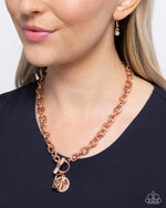 Locked Lady - Copper Necklace - Paparazzi Accessories