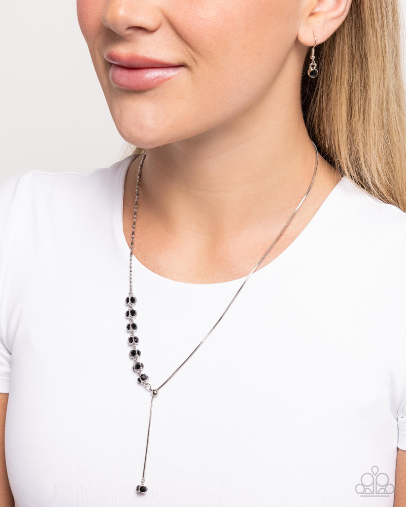 Drops of Dazzle - Black Necklace - Paparazzi Accessories