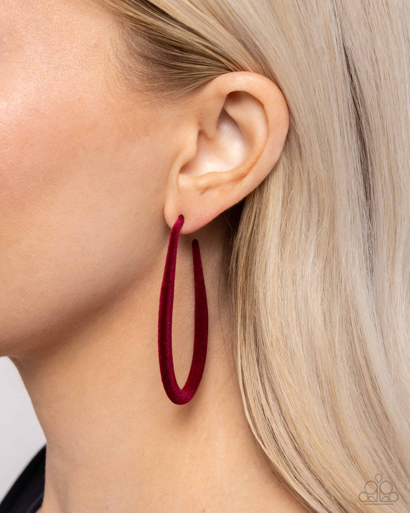 The Right Angle - Red Earrings - Paparazzi Accessories