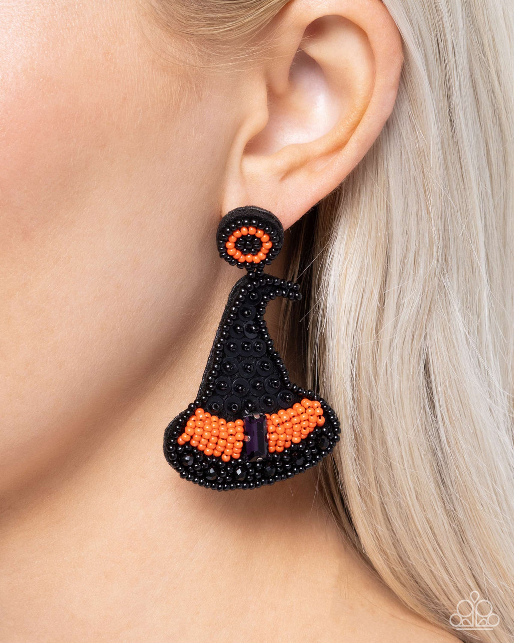 Witch Hunt - Black Post Earrings - Paparazzi Accessories