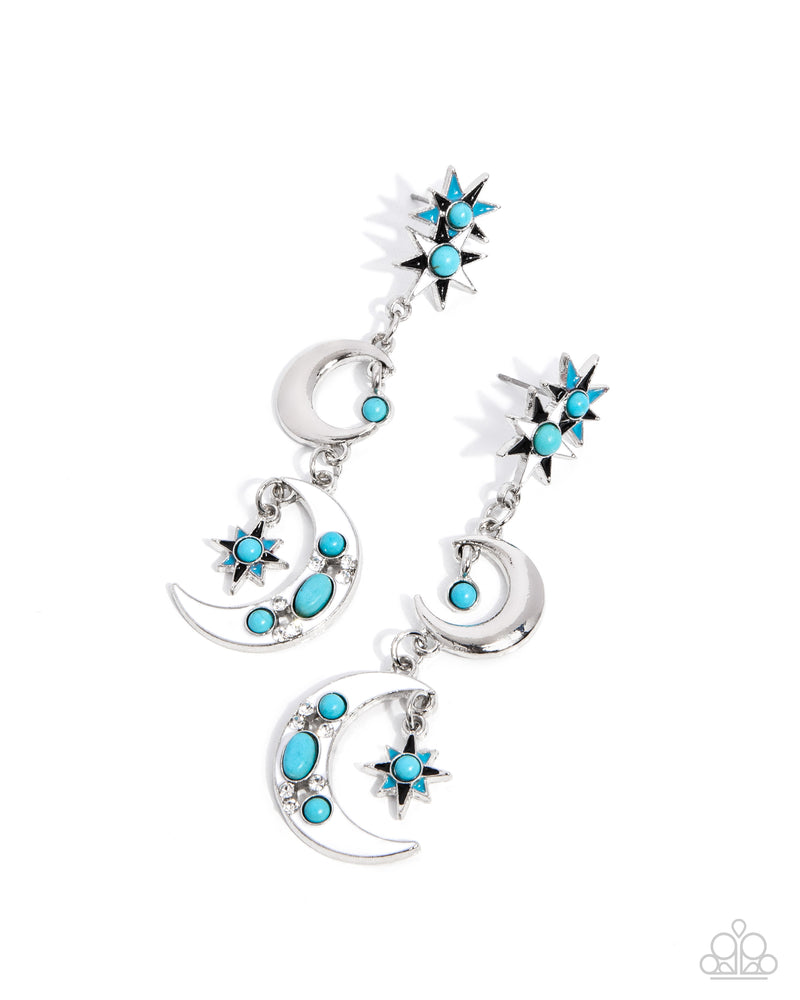 five-dollar-jewelry-stellar-serendipity-blue-post earrings-paparazzi-accessories