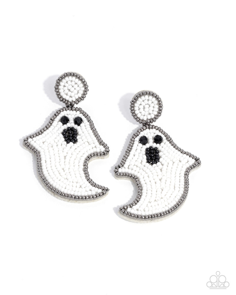 five-dollar-jewelry-ghost-story-white-post earrings-paparazzi-accessories