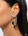 Highest Grade - Black Post Earrings - Paparazzi Accessories