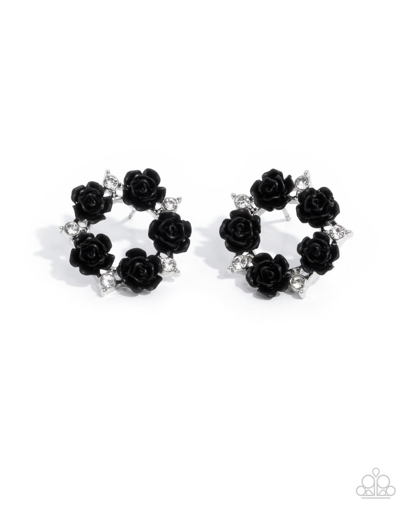 five-dollar-jewelry-grace-personified-black-post earrings-paparazzi-accessories