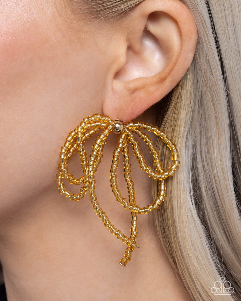 Sophisticated Sprinkle - Gold Post Earrings - Paparazzi Accessories