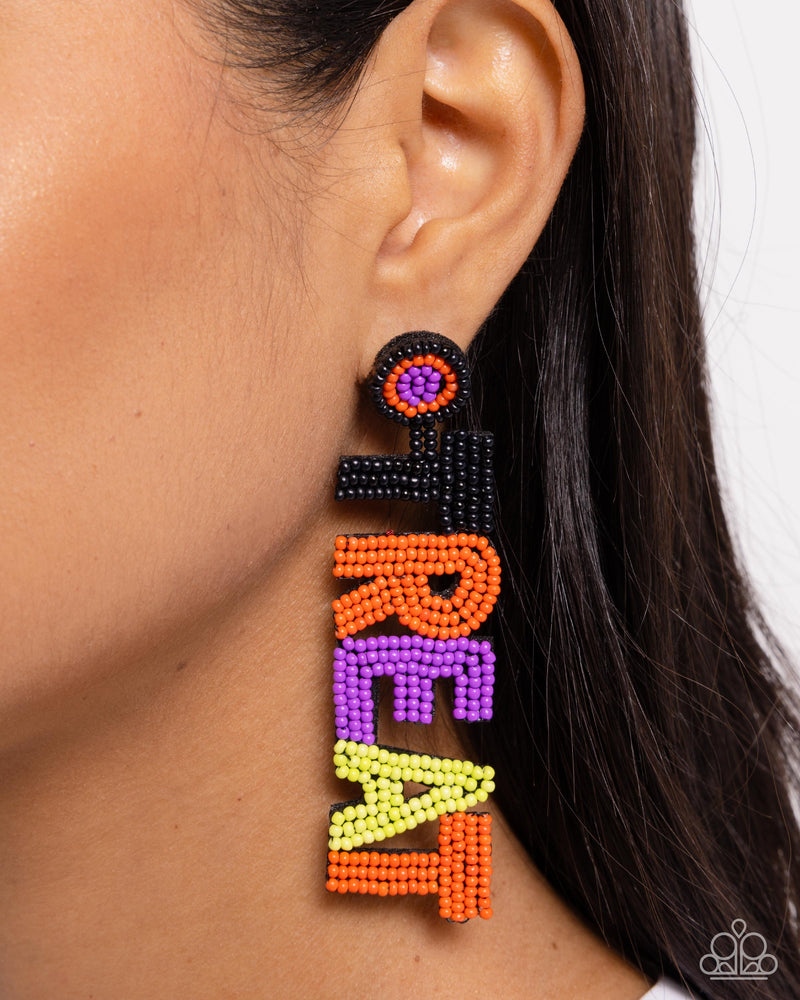 Halloween Hallmark - Multi Post Earrings - Paparazzi Accessories