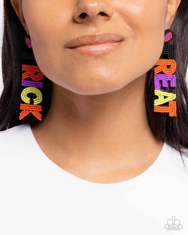 Halloween Hallmark - Multi Post Earrings - Paparazzi Accessories