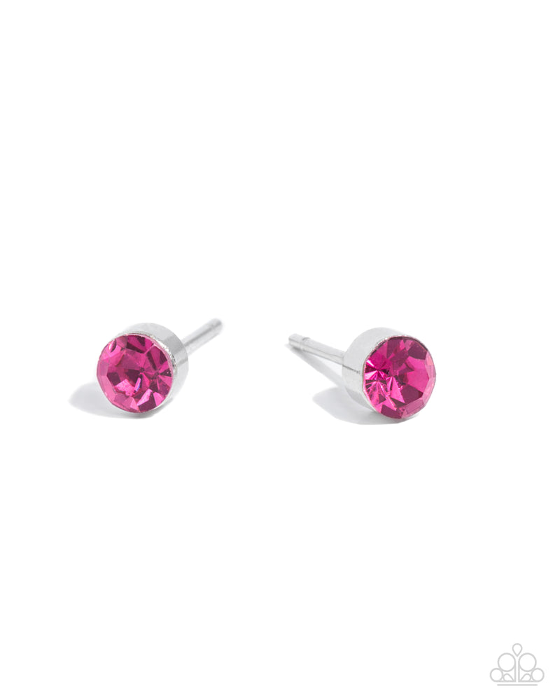 five-dollar-jewelry-logical-light-pink-post earrings-paparazzi-accessories