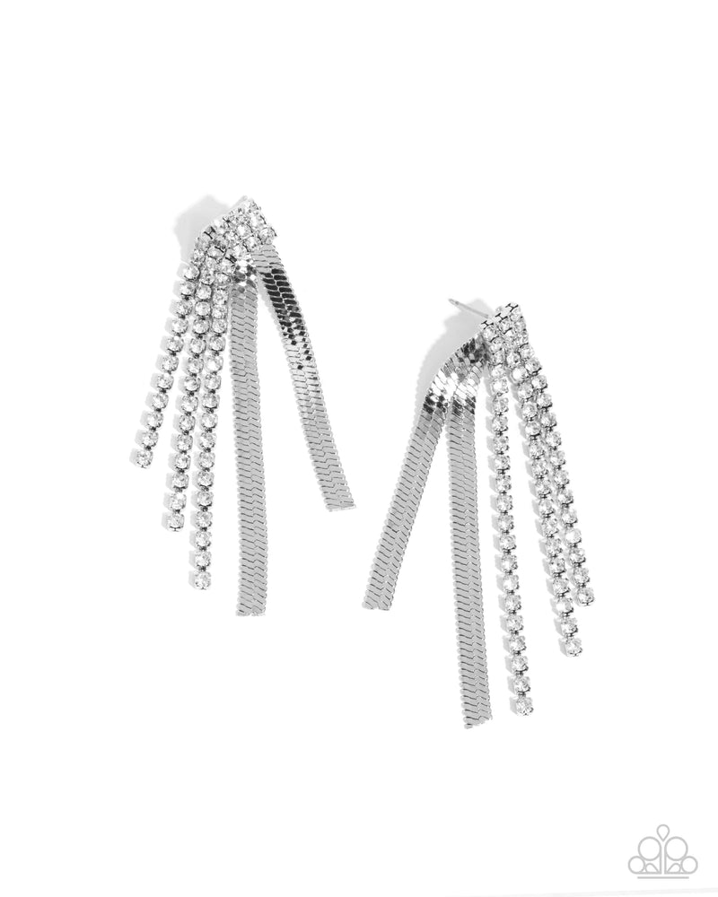 five-dollar-jewelry-dramatic-downpour-white-post earrings-paparazzi-accessories