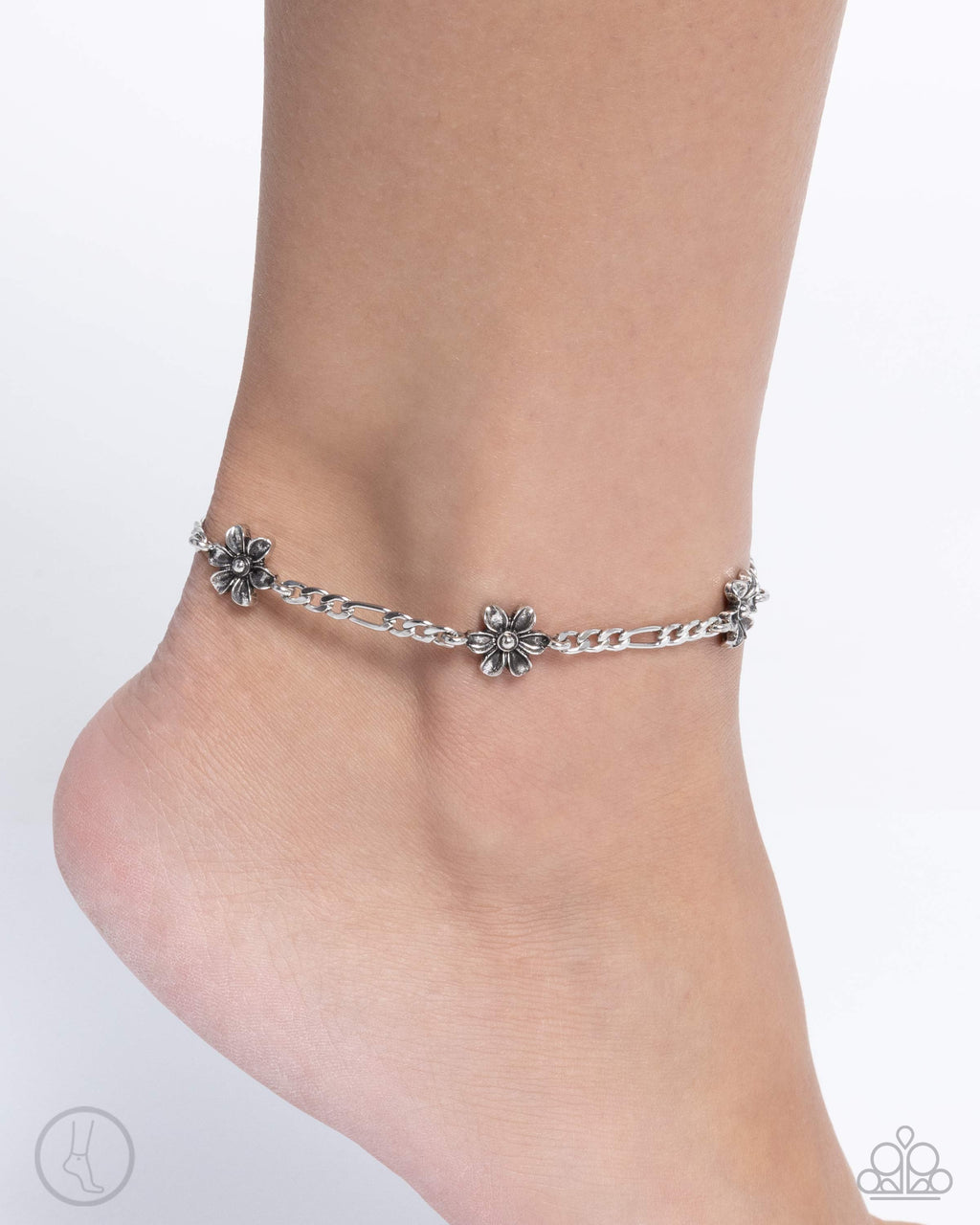 Gardening Gusto - Silver Anklet - Paparazzi Accessories