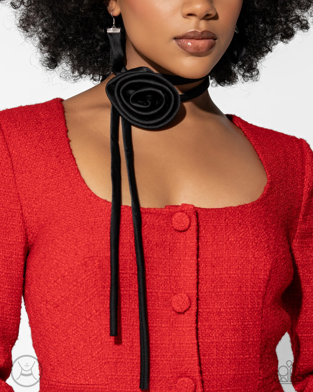 Rosette Reality - Black Necklace - Paparazzi Accessories