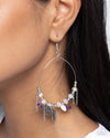 Feathered Fringe - Purple Earrings - Paparazzi Accessories