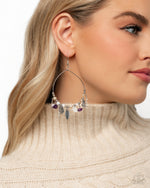 Feathered Fringe - Purple Earrings - Paparazzi Accessories