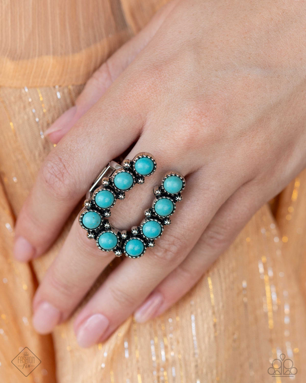 Wild West Whisper - Blue Ring - Paparazzi Accessories