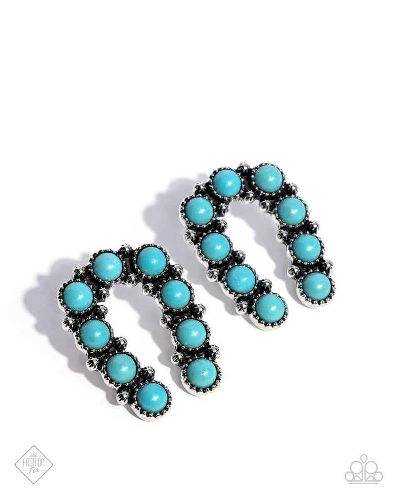 five-dollar-jewelry-wild-west-wonder-blue-post earrings-paparazzi-accessories