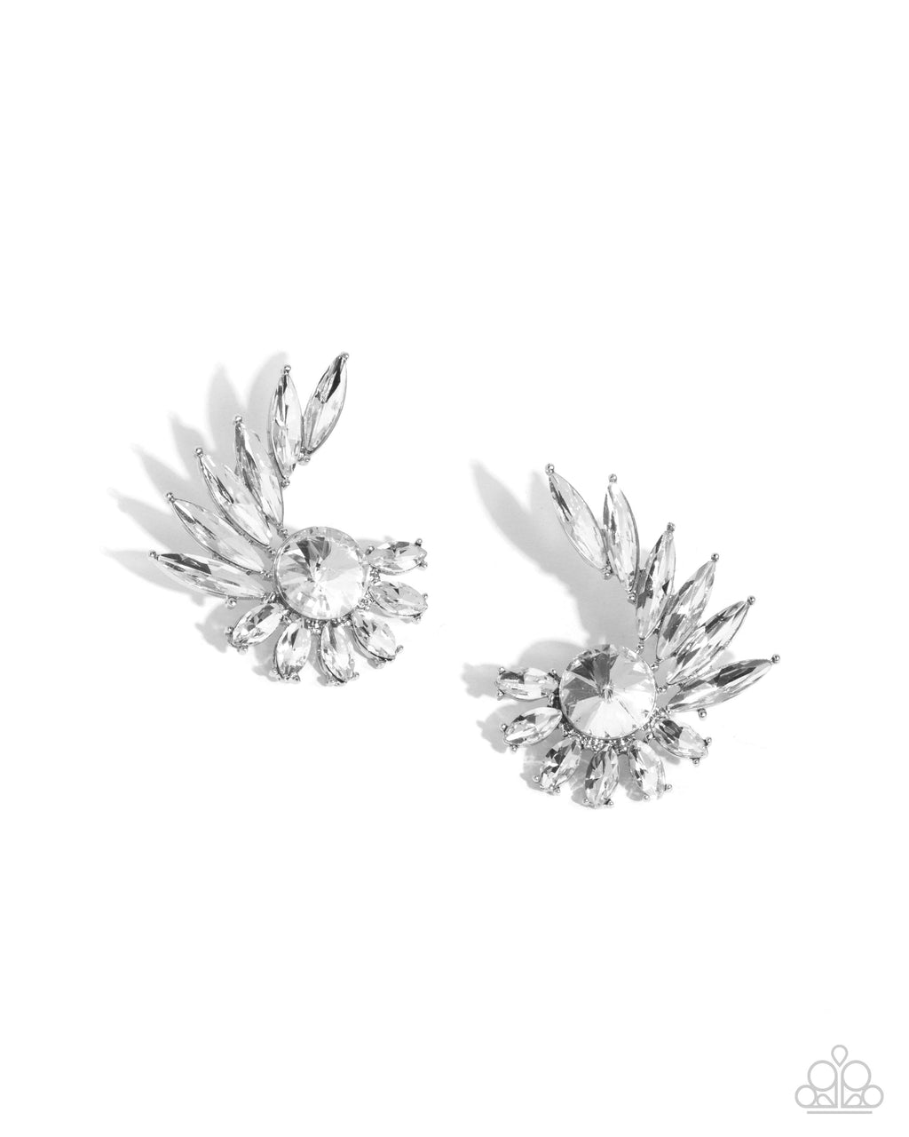 five-dollar-jewelry-greek-glam-white-post earrings-paparazzi-accessories