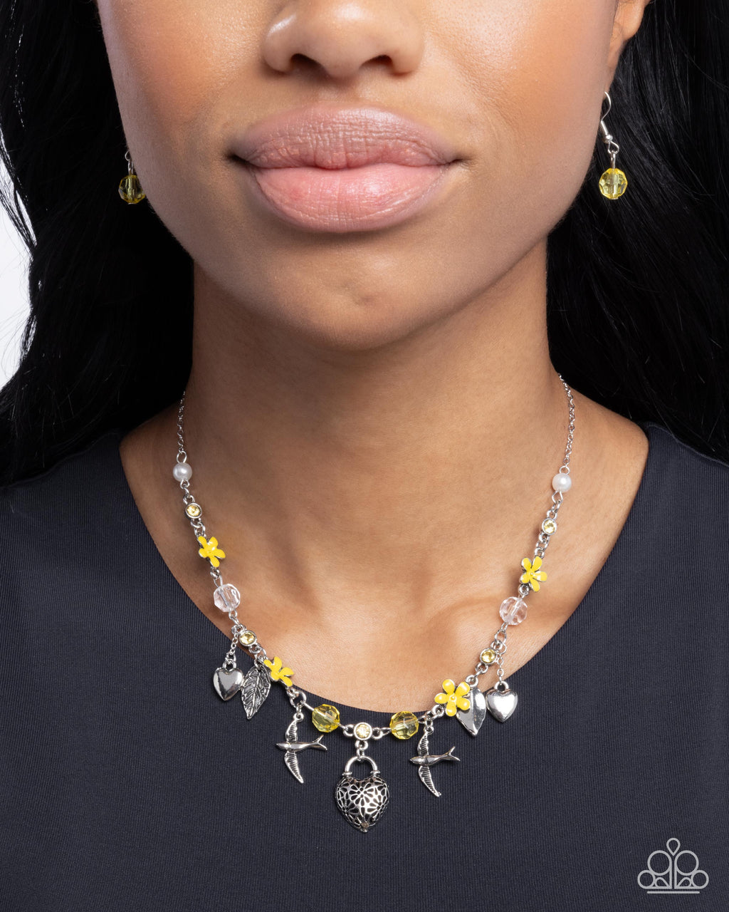 Flight of the Sparrow - Yellow Necklace - Paparazzi Accessories