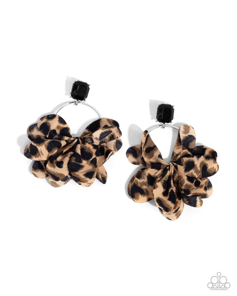 five-dollar-jewelry-charming-cheetah-black-post earrings-paparazzi-accessories