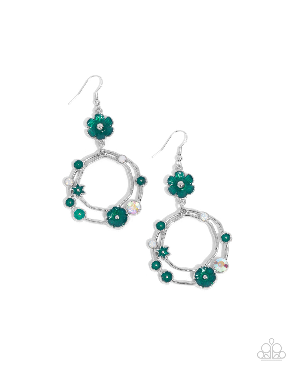 five-dollar-jewelry-wreathed-waikiki-green-earrings-paparazzi-accessories