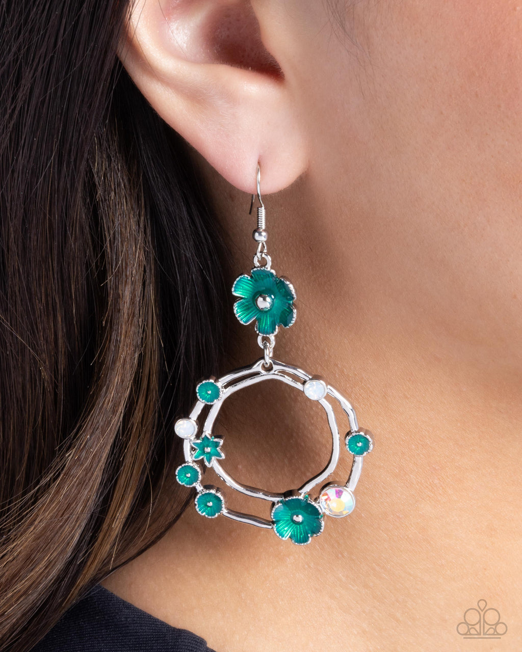 Wreathed Waikiki - Green Earrings - Paparazzi Accessories