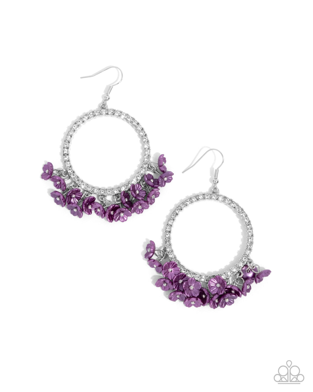 five-dollar-jewelry-wreathed-wisteria-purple-earrings-paparazzi-accessories