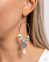 Suspended Santa Fe - White Earrings - Paparazzi Accessories