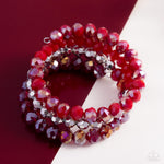 Memorable Makeover - Red Bracelet - Paparazzi Accessories